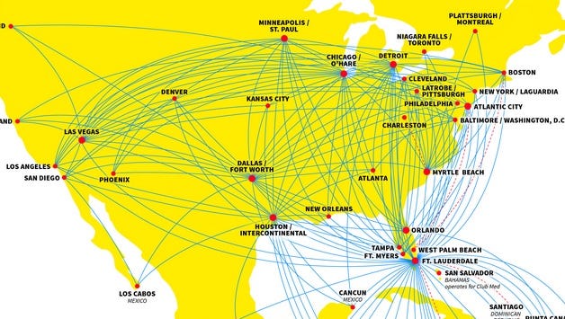 Where Does Spirit Airlines Fly in the United States?