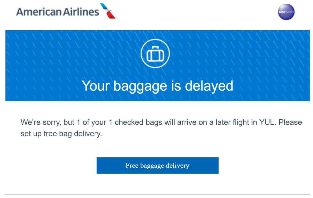 Does American Airlines Deliver Delayed Baggage?