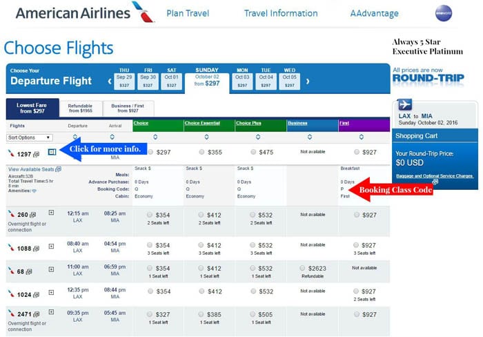 What Do Booking Codes Mean on American Airlines?