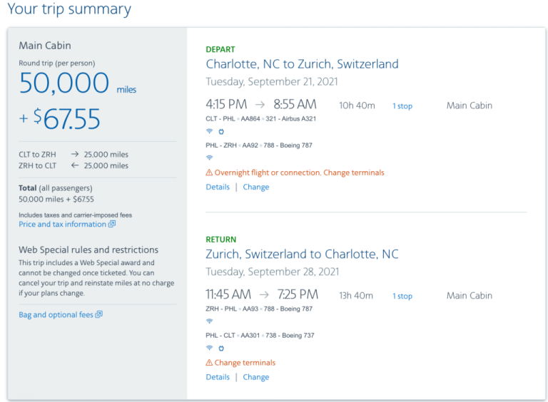 How Much Is 50000 American Airlines Miles Worth?