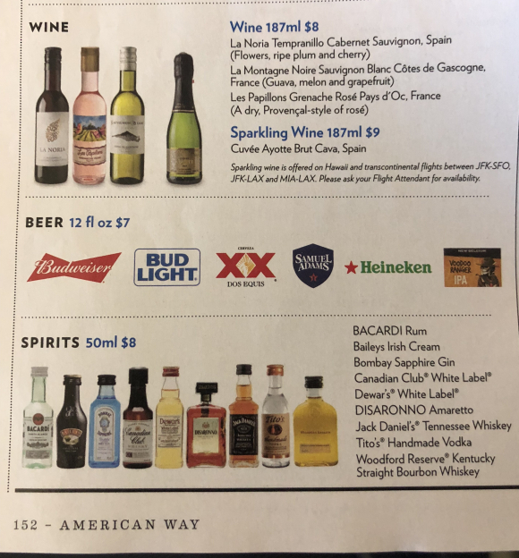 What Drinks Does American Airlines Serve?