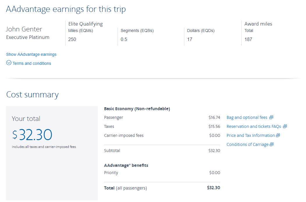 What is an Eqd on American Airlines?