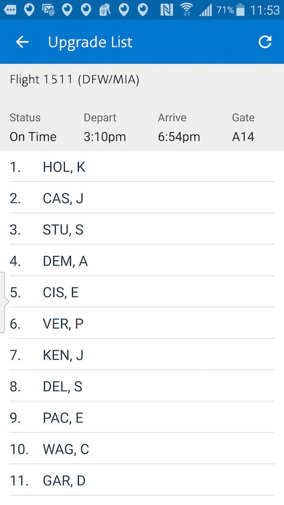 What is Standby List American Airlines?