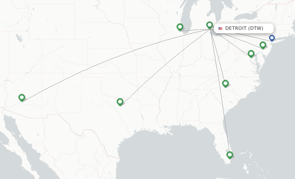 Where Does American Airlines Fly Direct From Detroit?