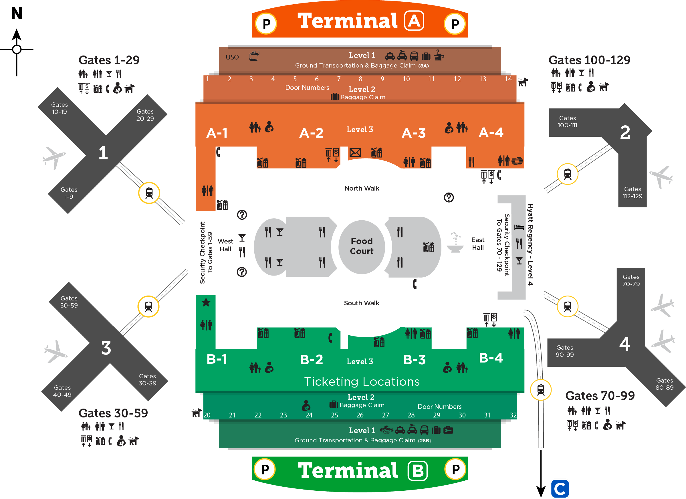 Which Terminal is American Airlines at Mco?