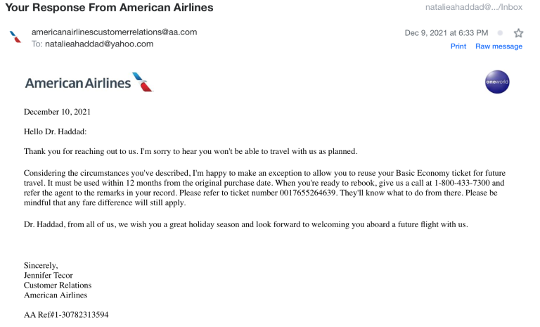 Does American Airlines Respond To Complaints?