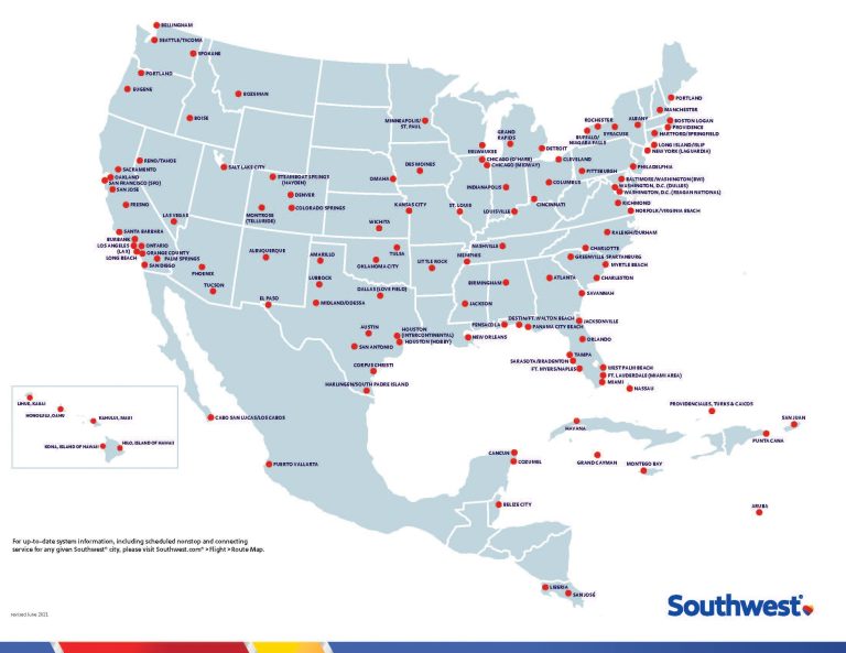 Where Does Southwest Airlines Fly In The United States?