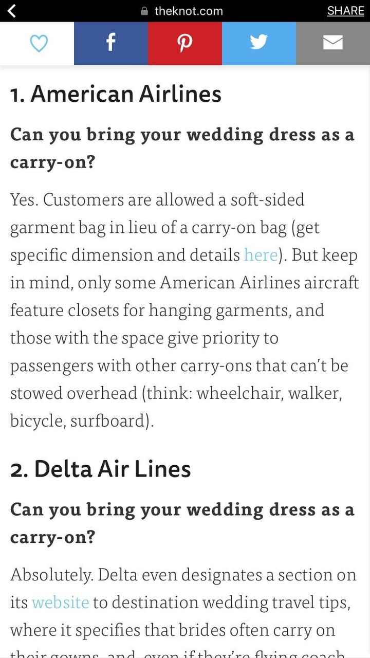 Can I Carry My Wedding Dress on American Airlines?