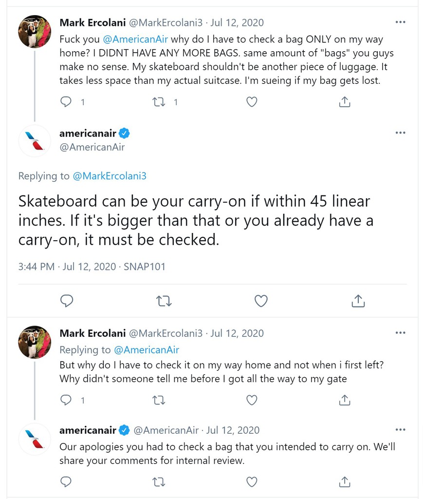 Can I Take a Skateboard on a Plane American Airlines?