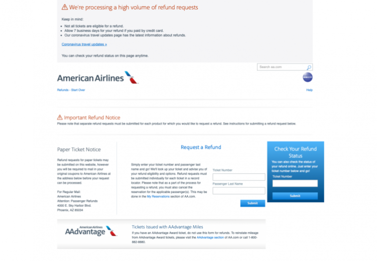 How To Get American Airlines Refund?