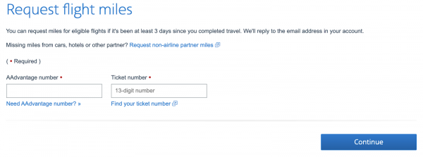 How To Request Miles On American Airlines?