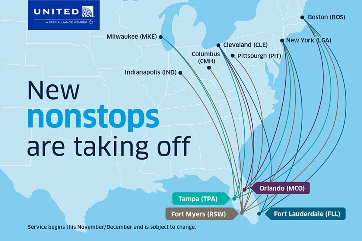 Where Does United Airlines Fly Nonstop?